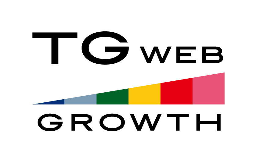 TG-WEB GROWTHのロゴ。GROWTH＝階段を上っていくイメージです